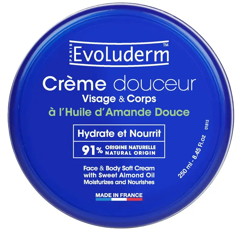 Evoluderm Mandelsüße Gesichts- und Körpercreme, 250 ml