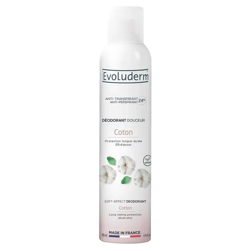 Evoluderm Deodorant Baumwolle 24H, 200 ml