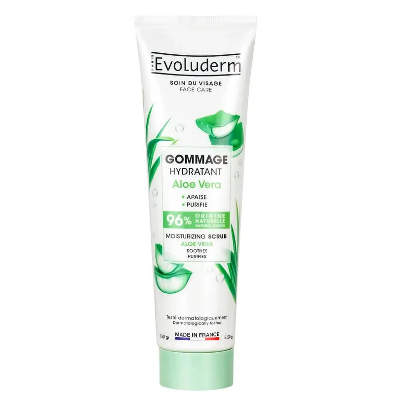 Evoluderm Feuchtigkeitsspendendes Aloe Vera-Gesichtspeeling, 150 g