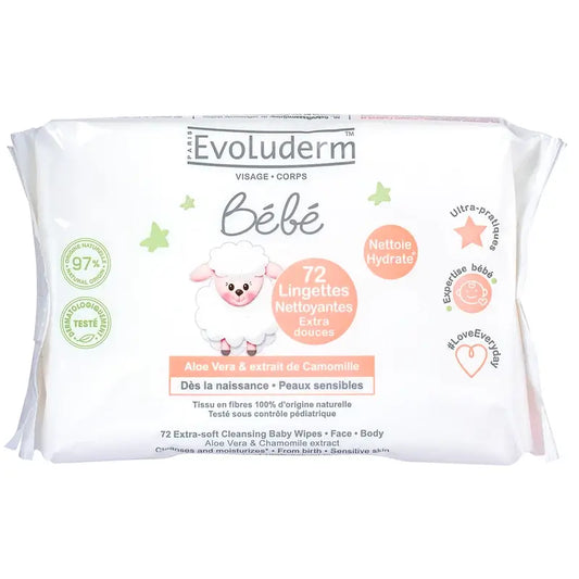 Evoluderm Baby-Feuchttücher 72 Stück, 72 Stück