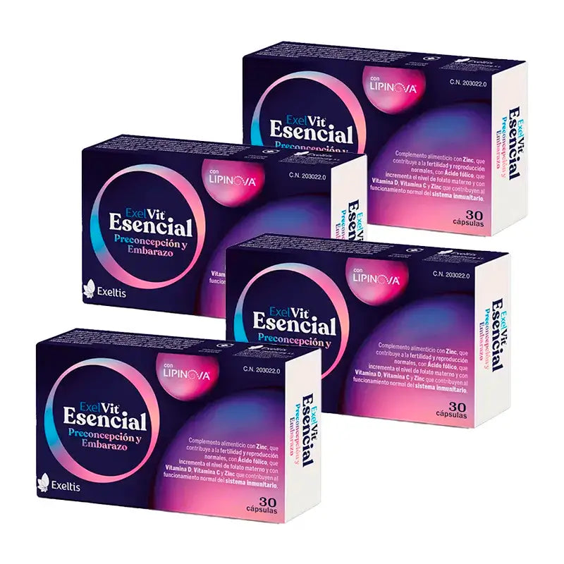 Exelvit Essential Preconception und Schwangerschaft, Packung 4 x 30 Kapseln