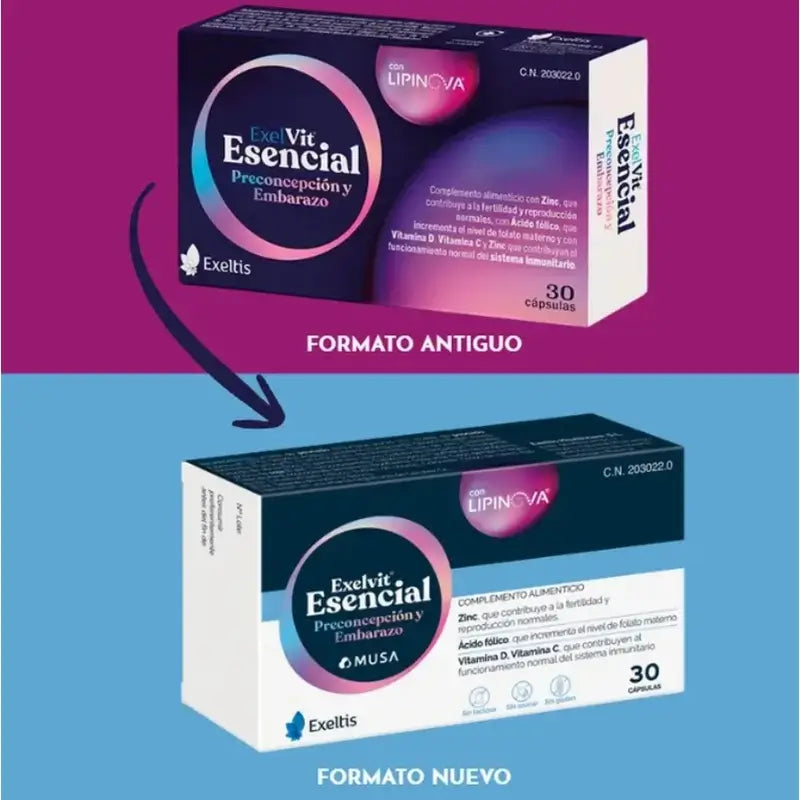 Exelvit Essential Preconception und Schwangerschaft, Packung 4 x 30 Kapseln