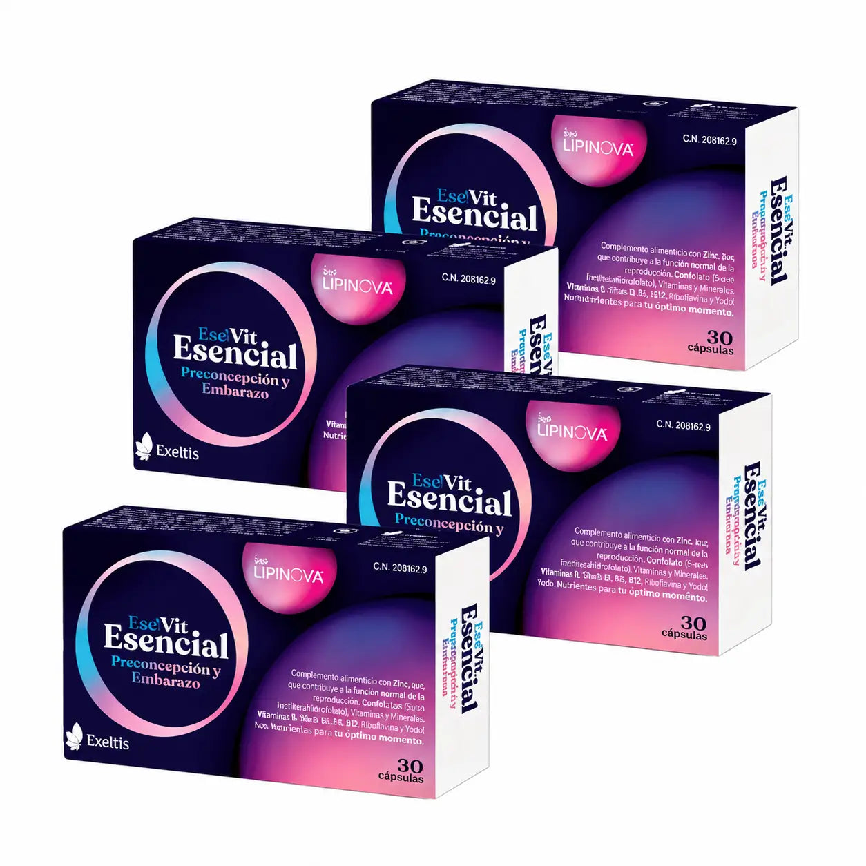 Exelvit Essential Preconception und Schwangerschaft, Packung 4 x 30 Kapseln