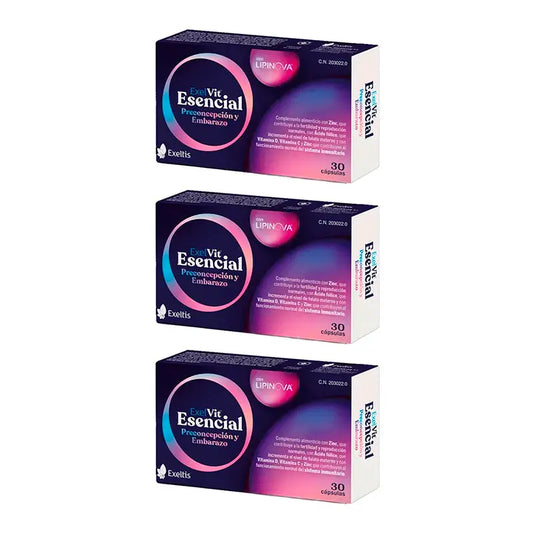 Exelvit Triplo Essential Preconception & Pregnancy, 3 x 30 capsules
