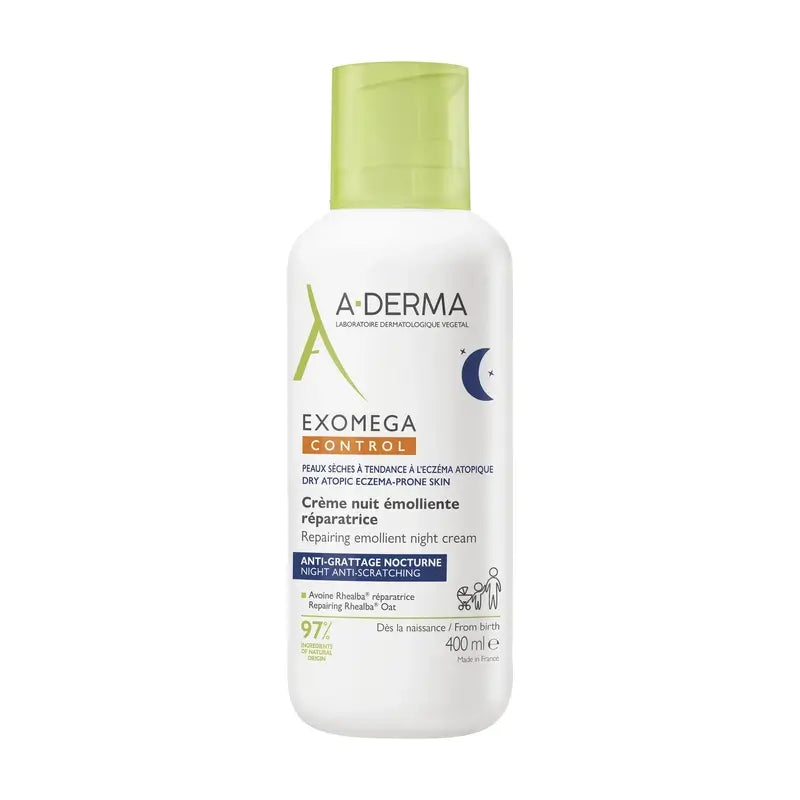 Aderma Exomega Emollient Reparierende Nachtcreme, 400 Ml