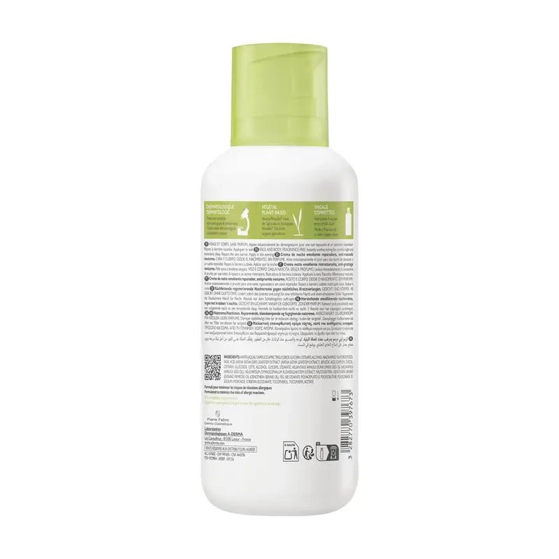 Aderma Exomega Emollient Reparierende Nachtcreme, 400 Ml