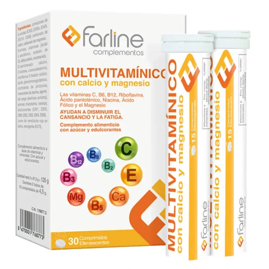 Farline Multivitamin mit Calcium und Magnesium, 30 Brausetabletten