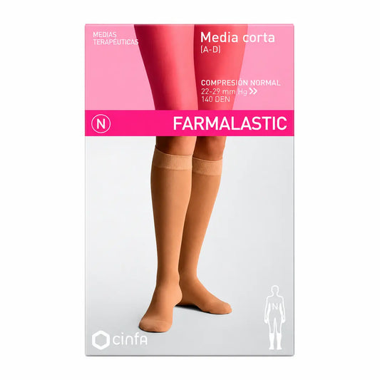Farmalastic Kompressions-Kurzstrumpf Normalkompression Schwarz, Größe XL