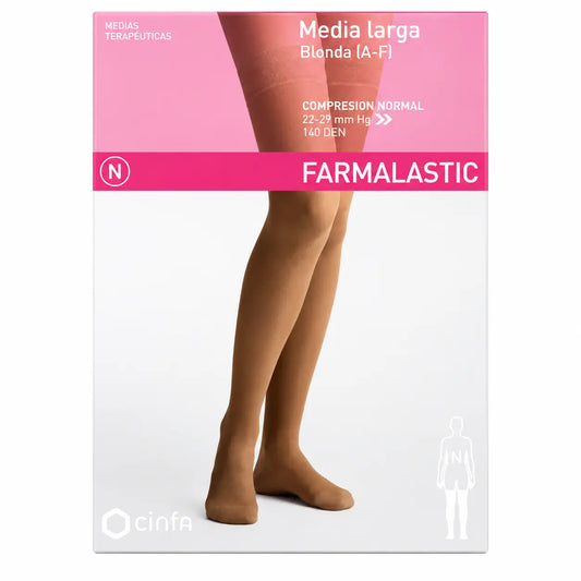 Farmalastic Langer Strumpf Kompression Normale Kompression Kompression Camel Größe M
