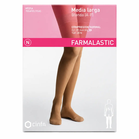 Farmalastic Langer Strumpf Blonda Compression Normale Kompression Camel Größe XL