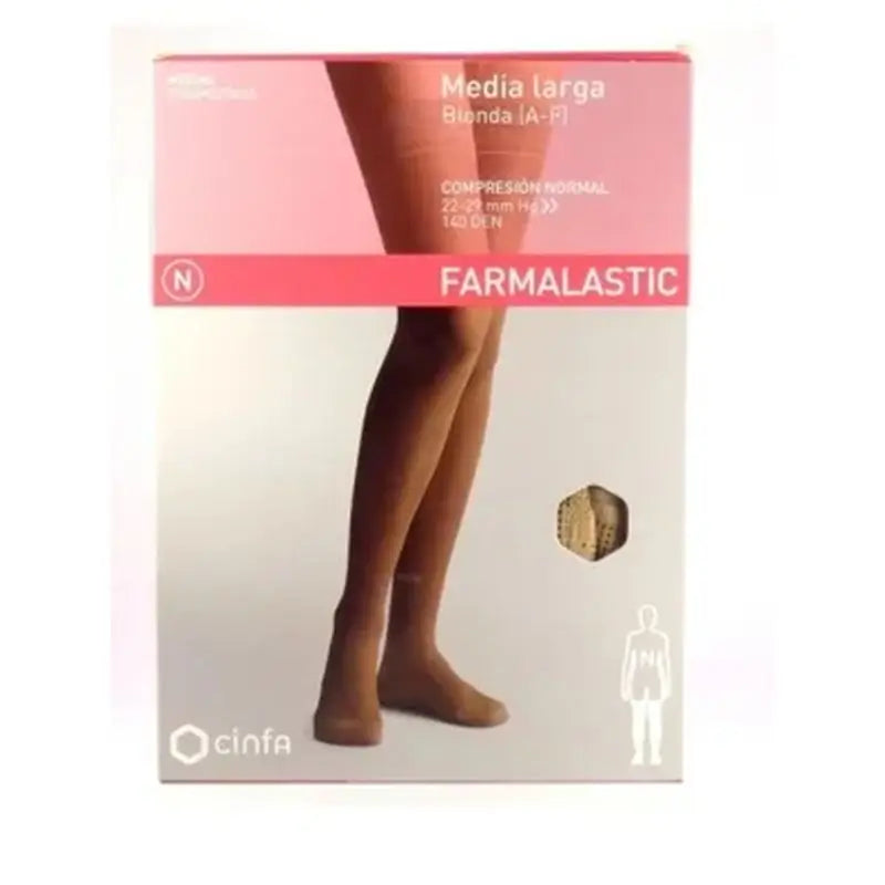Farmalastic Novum Elegant Lange Größe Leichte Kompression Navy, Größe 5