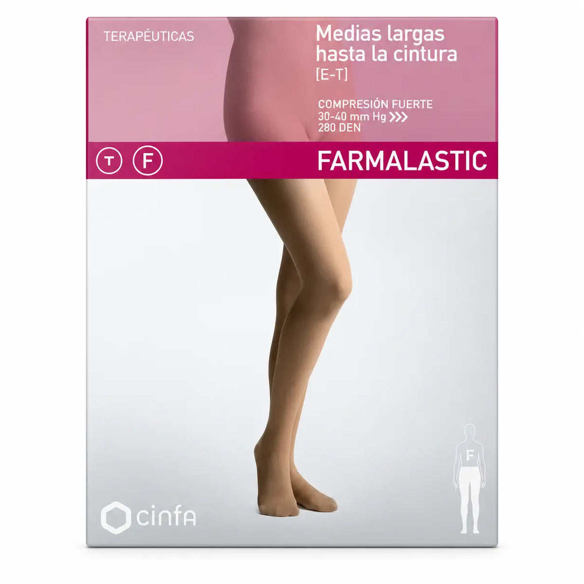 Farmalastic Kompressionsstrumpfhose Normale Kompression Beige, Größe XL