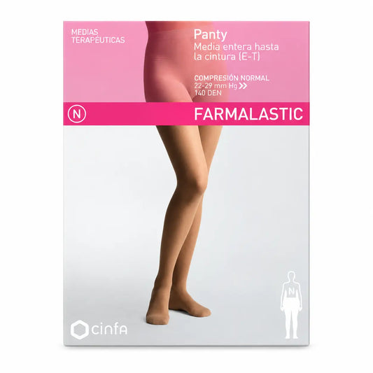 Farmalastic Kompressionsstrumpfhose Normal Compression Camel, Größe Large