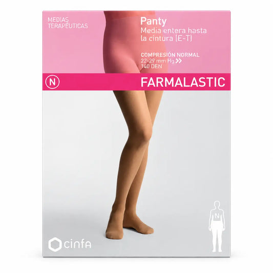 Farmalastic Kompressionsstrumpfhose Normal Compression Camel, Größe XL
