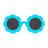 Farmamoda Polarisierte Kindersonnenbrille Blau und Rosa Blume, 25 gr