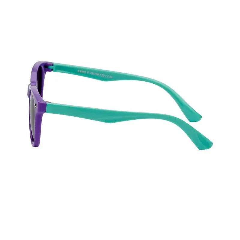 Farmamoda Kinder Sonnenbrille Polarisiert Lila & Grün Oval, 25 gr