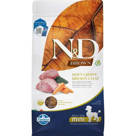 Farmina N&D Brauner Hund Lamm Spirulina Mini 2Kg