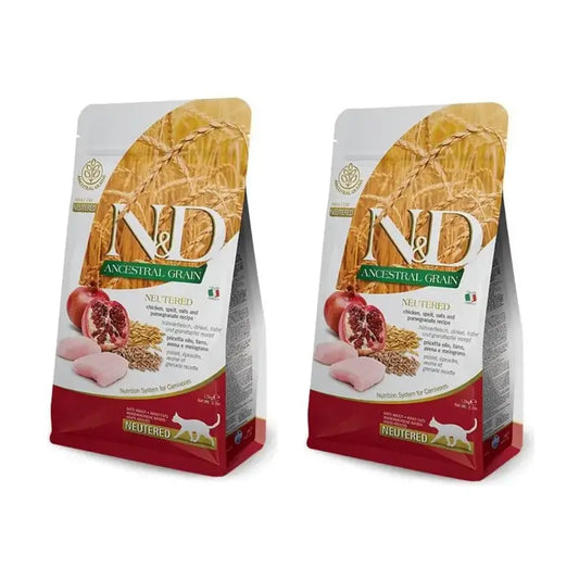 Farmina N&D Cat Ancestral Neutered Huhn 5Kg, Katzenfutter, 2er Pack