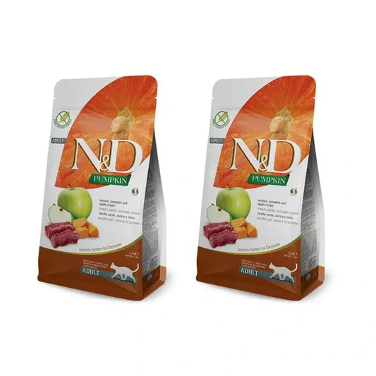 Farmina N&D Cat Kürbis-Hirsch 5Kg, Katzenfutter, 2er-Pack