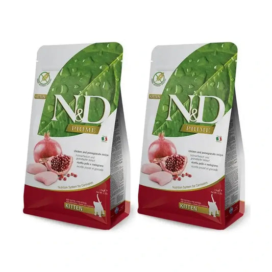 Farmina N&D Cat Kitten Prime Huhn 5Kg, Kittenfutter, 2er-Pack