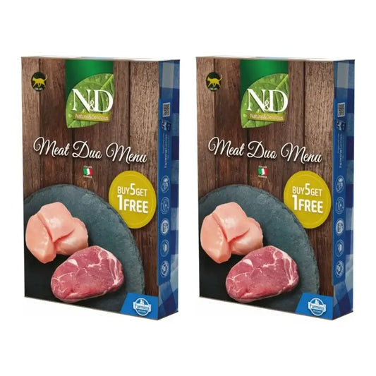 Farmina N&D Cat Natural Meat Duo Menu 6X70Gr, Katzennassfutter, 2er-Pack