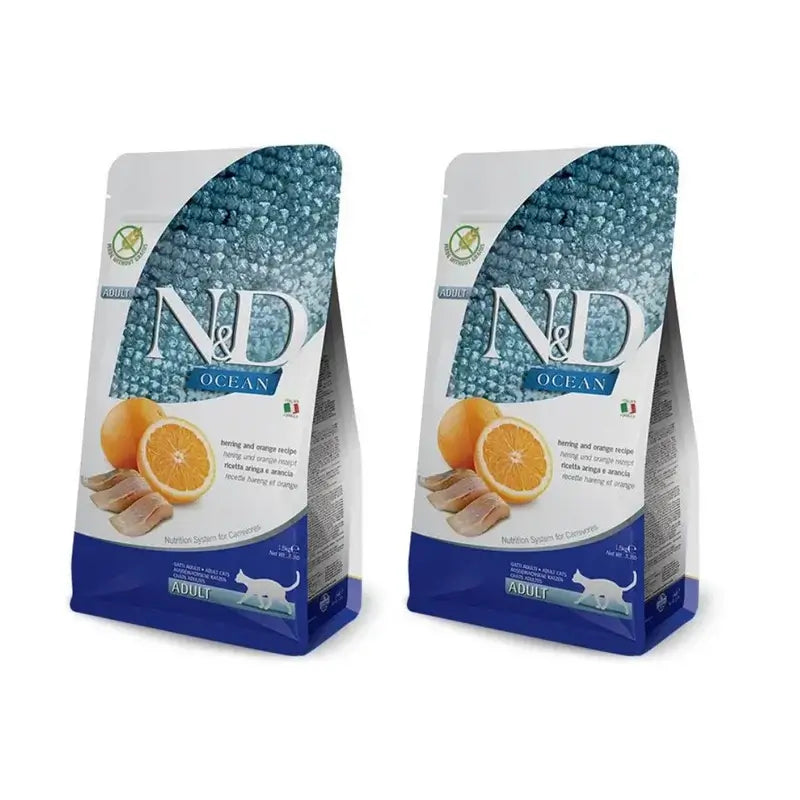 Farmina N&D Cat Ocean Ocean Hering 1,5Kg, Katzenfutter, 2er-Pack
