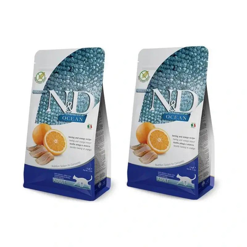 Farmina N&D Cat Ocean Hering 5Kg, Katzenfutter, 2er-Pack