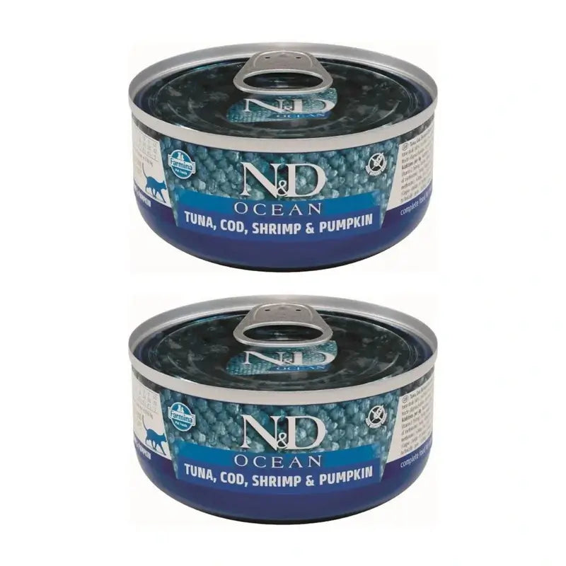 Farmina N&D Cat Ocean Thunfisch Kabeljau Kürbis 30X70Gr, 2er Pack