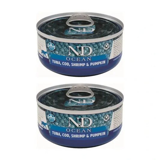 Farmina N&D Cat Ocean Thunfisch Kabeljau Kürbis 30X70Gr, 2er Pack