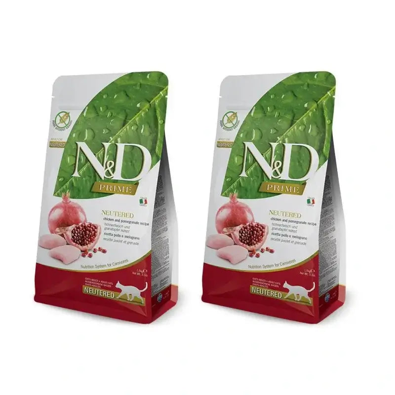 Farmina N&D Cat Prime Neutered Huhn 5Kg, Katzenfutter, 2er-Pack