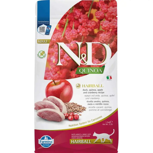 Farmina N&D Katze Quinoa Hairball Ente 1,5Kg