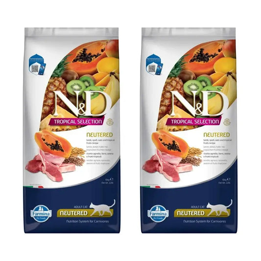 Farmina N&D Cat Tropical Selection Kastriertes Lamm 10Kg, 2er Pack