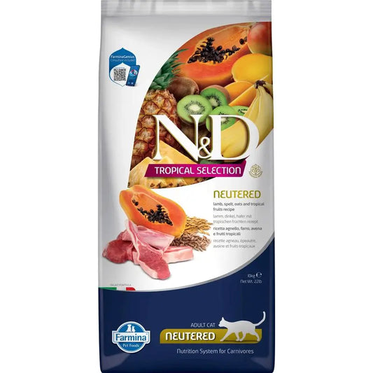 Farmina N&D Cat Tropical Auswahl kastriertes Lamm 10Kg