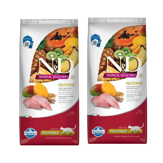 Farmina N&D Cat Tropical Selection Kastriertes Huhn 10Kg, 2er Pack