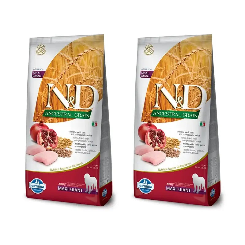 Farmina N&D Dog Ancestral Giant Huhn 12Kg, Hundefutter, 2er Pack