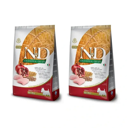 Farmina N&D Dog Ancestral Light Mini 2,5Kg, Hundefutter, 2er-Pack