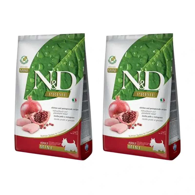 Farmina N&D Dog Prime Mini Huhn 2,5Kg, Hundefutter, 2er-Pack