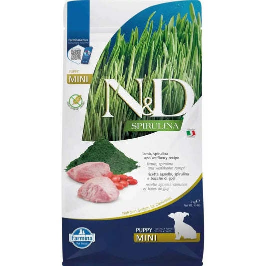 Farmina N&D Hund Welpe Spirulina Mini Lamm 2Kg