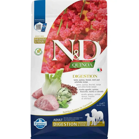 Farmina N&D Hund Quinoa Verdauung Lamm Med Maxi 2,5Kg
