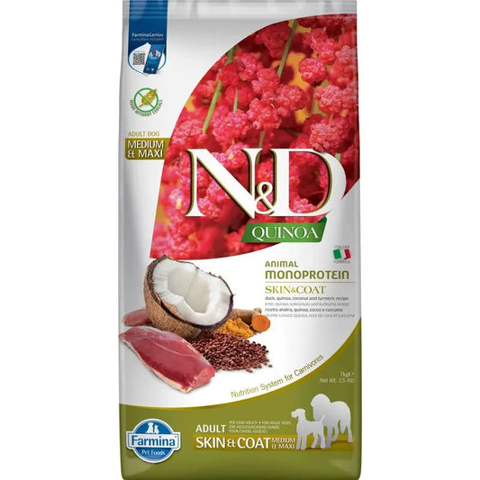 Farmina N&D Hund Quinoa Skin Coat Ente Med/Maxi 7Kg