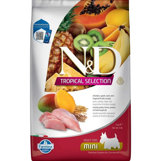Farmina N&D Dog Tropische Auswahl Mini Huhn 5Kg