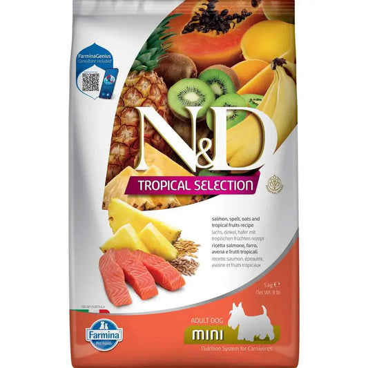 Farmina N&D Dog Tropische Auswahl Mini Lachs 5Kg