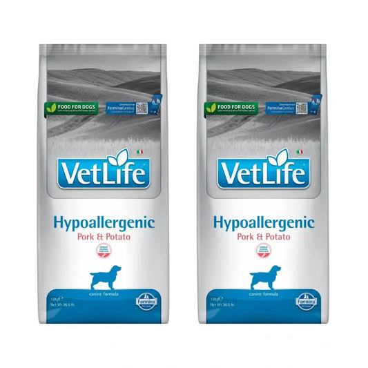 Farmina Vet Life Dog Hypoallergenic Pork Adult 12Kg, Hundefutter, 2er-Pack