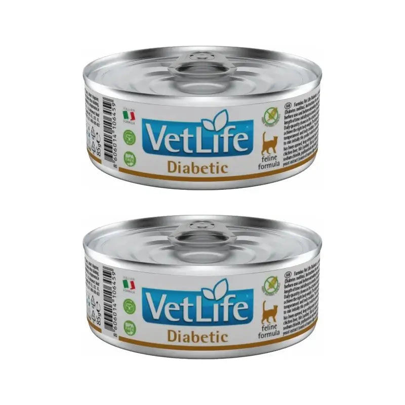 Farmina Vet Natural Diet Cat Diabetic 12X85Gr, Nassfutter für Katzen, Packung mit 2 Stück