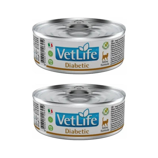 Farmina Vet Natural Diet Cat Diabetic 12X85Gr, Nassfutter für Katzen, Packung mit 2 Stück