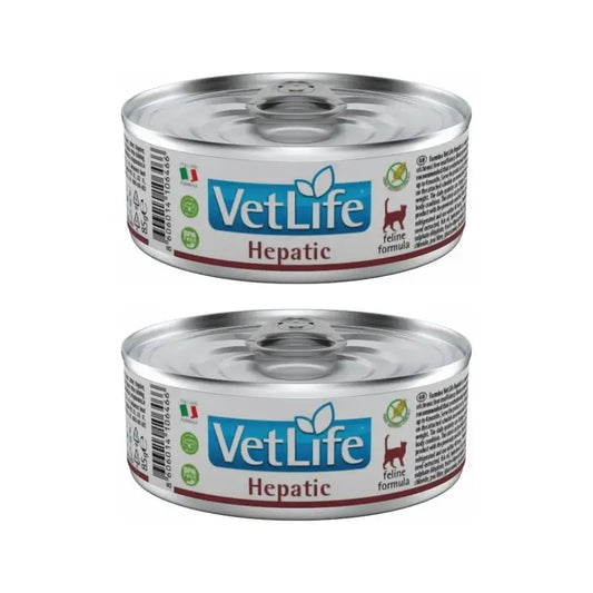 Farmina Vet Natural Diet Cat Hepatic 12X85Gr, Nassfutter für Katzen, Packung mit 2