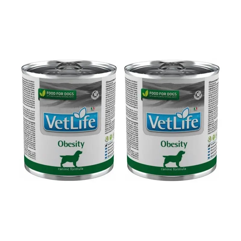 Farmina Vet Natural Diet Dog Obesity 6X300Gr, Nassfutter für Hunde, 2er-Pack