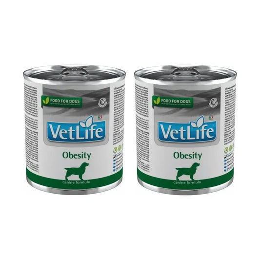 Farmina Vet Natural Diet Dog Obesity 6X300Gr, Nassfutter für Hunde, 2er-Pack