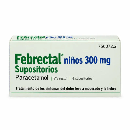 Febrectal Kinder 300 mg Paracetamol 6 Zäpfchen
