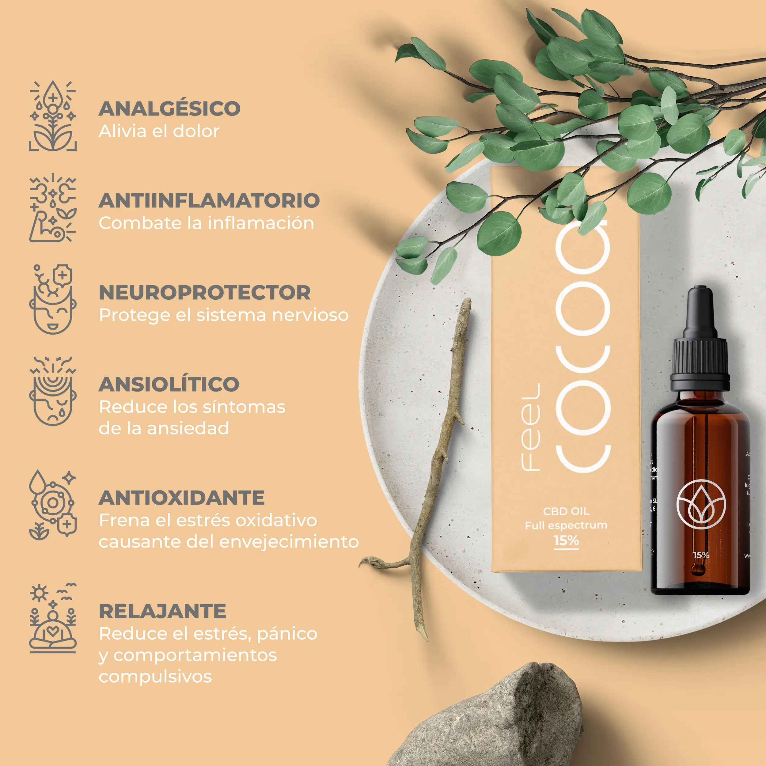 Gefühl Kakao Cbd Öl 15% Vollspektrum, 10 ml